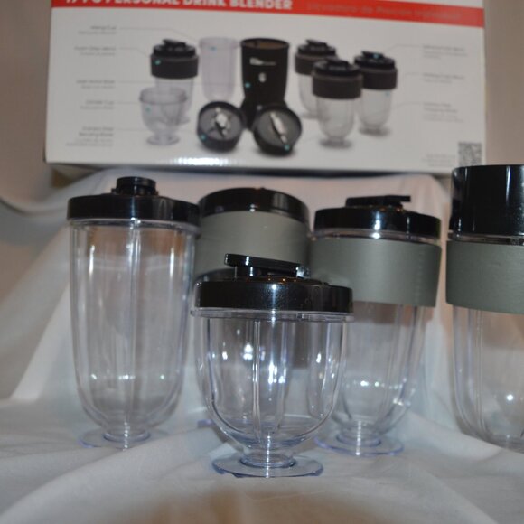 Elite Cuisine 5 smoothie cups with lids only no blender - Picture 2 of 2